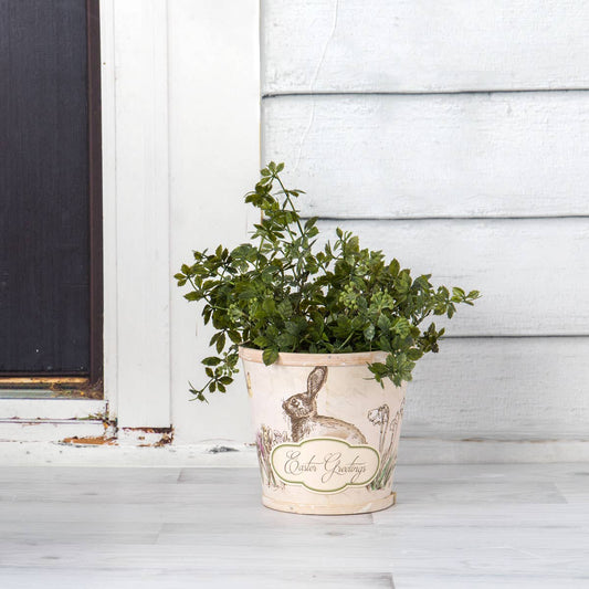 Bunny Splitwood Pot for Floral Arrangements