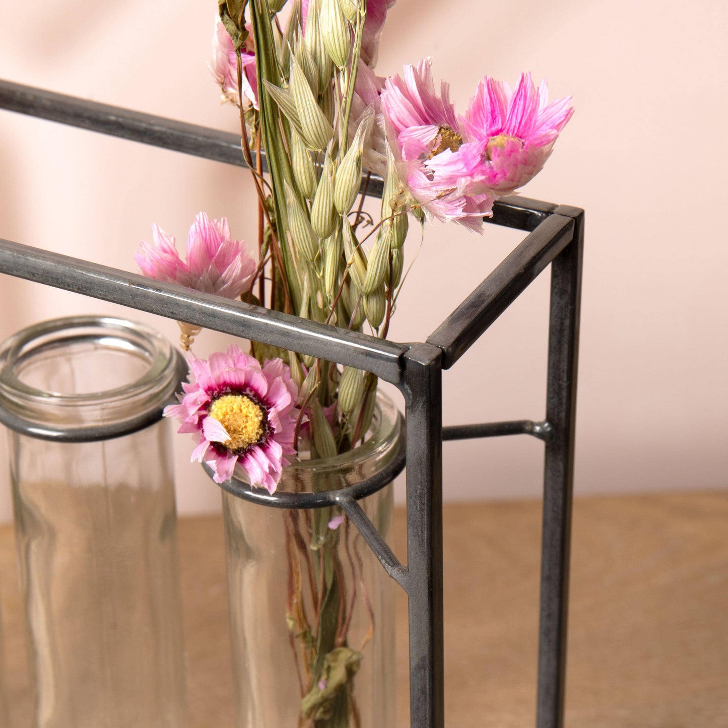 RECT 4-GLASS/METAL VASE **MM3**