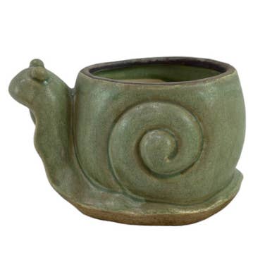 Snail-'Cerveza 'n Lime' 4" Flower Pot