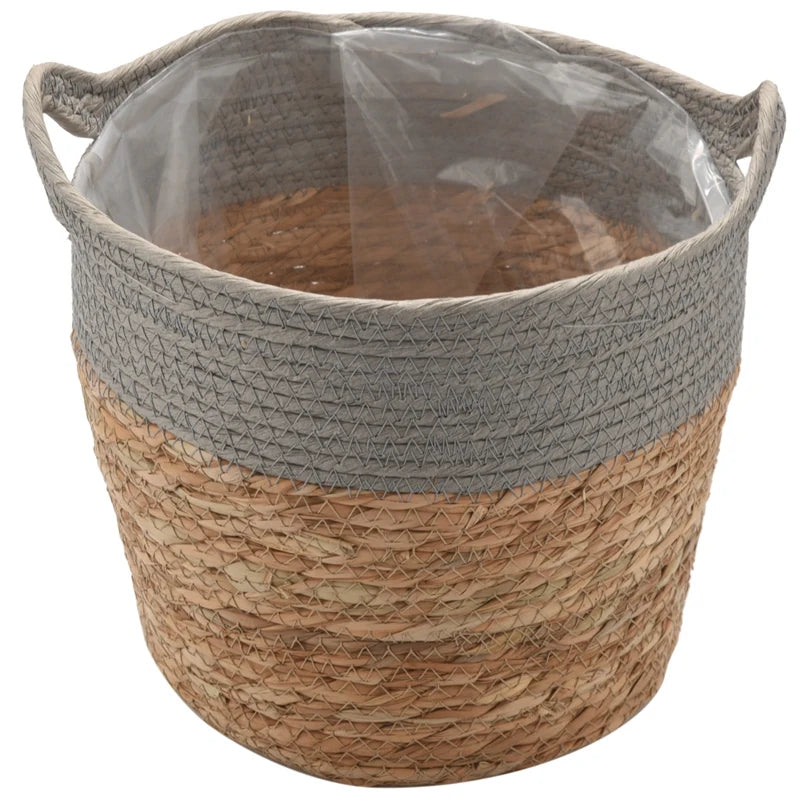 Natural Straw Woven Flower Pot