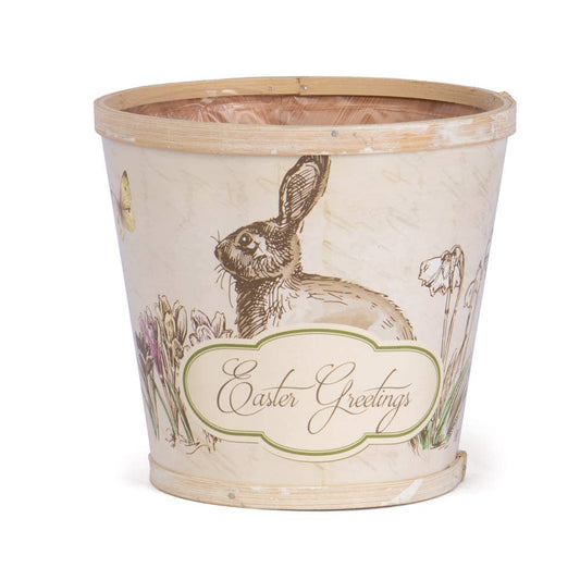 Bunny Splitwood Pot for Floral Arrangements