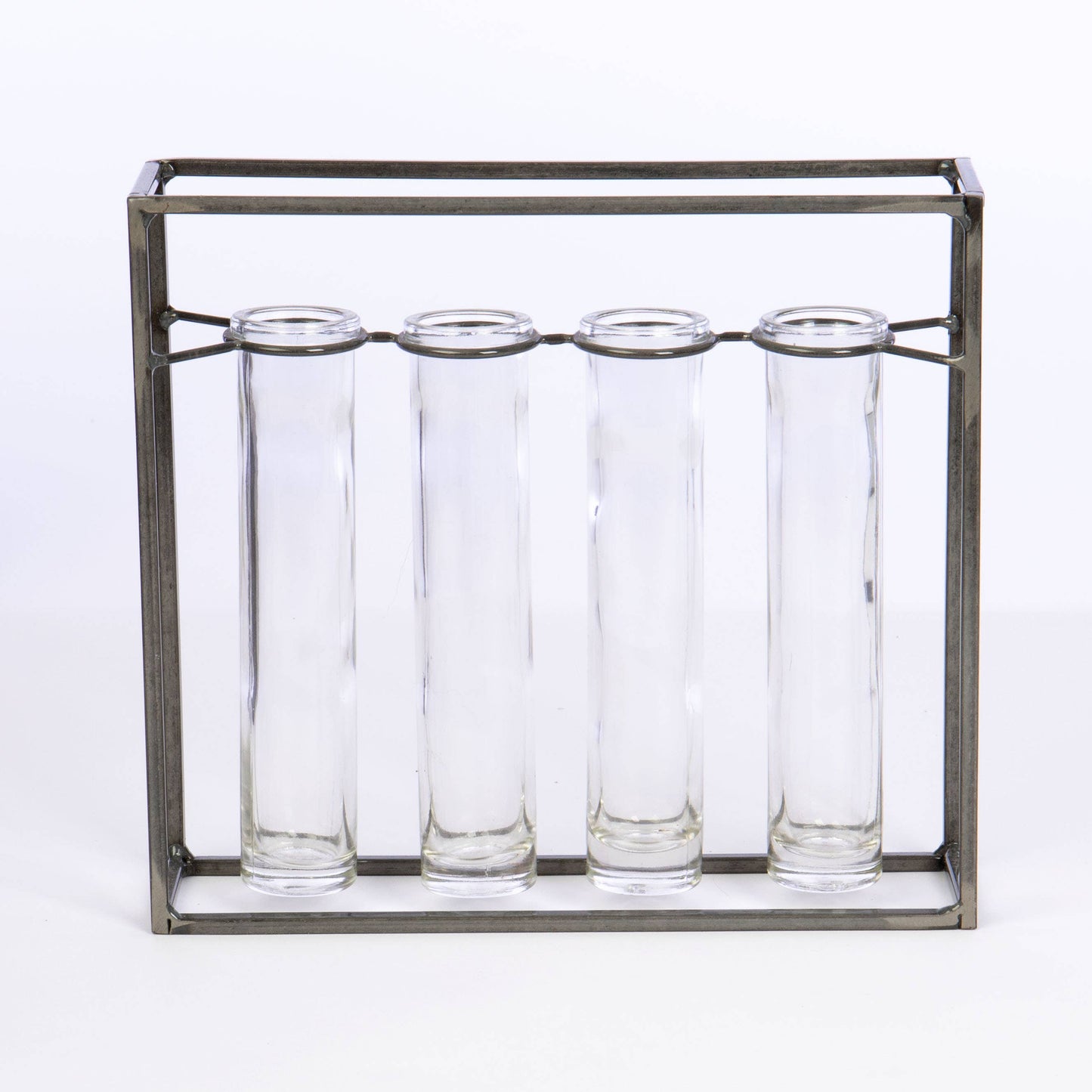 RECT 4-GLASS/METAL VASE **MM3**