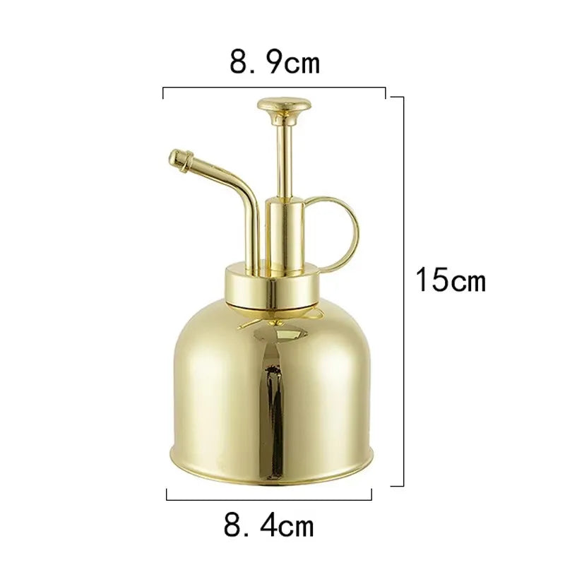 300ML Plant Flower Watering Can Sprayer Mini Stainless Steel Vintage Kettle Durable Spraying Hairdressing Pot Mister Garden Tool