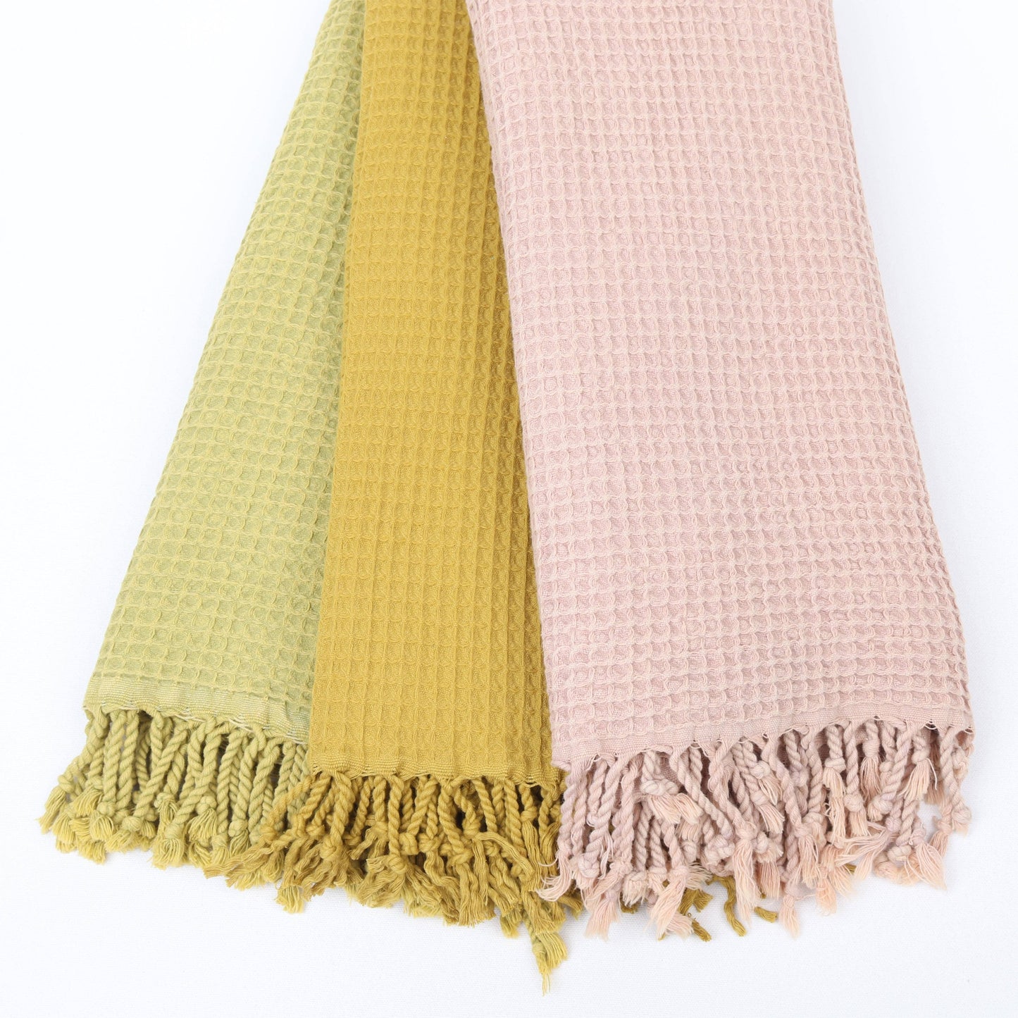 Waffle Texture Organic Cotton Hand & Bath Towel