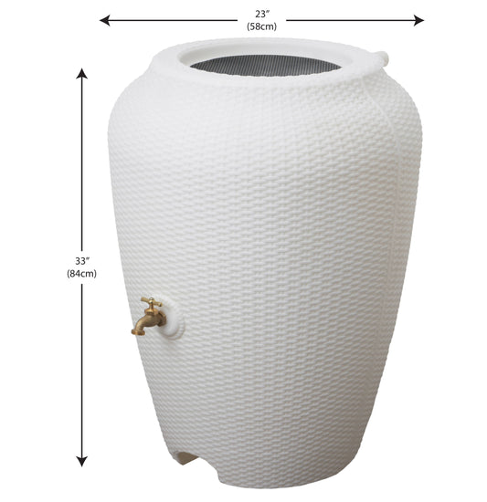 Wicker 50G Rain Barrel