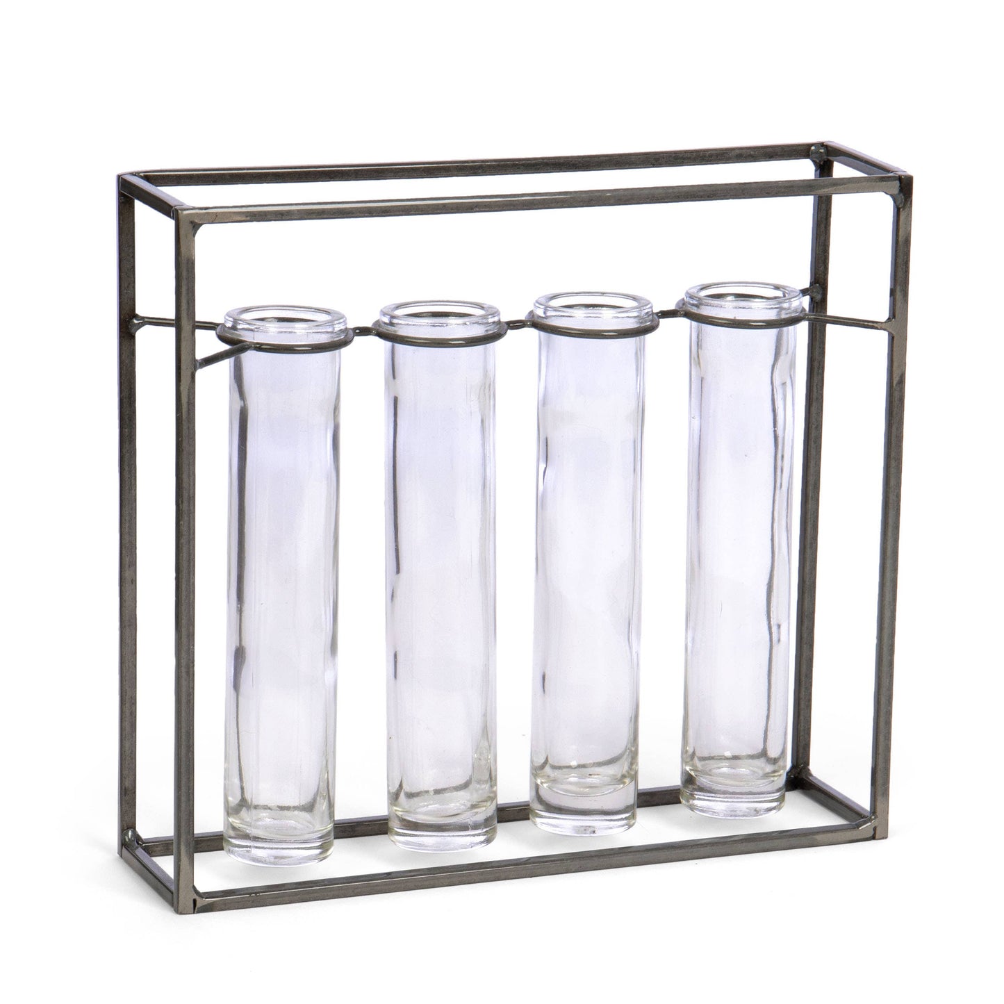 RECT 4-GLASS/METAL VASE **MM3**