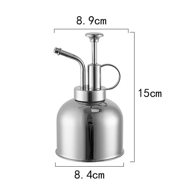 300ML Plant Flower Watering Can Sprayer Mini Stainless Steel Vintage Kettle Durable Spraying Hairdressing Pot Mister Garden Tool