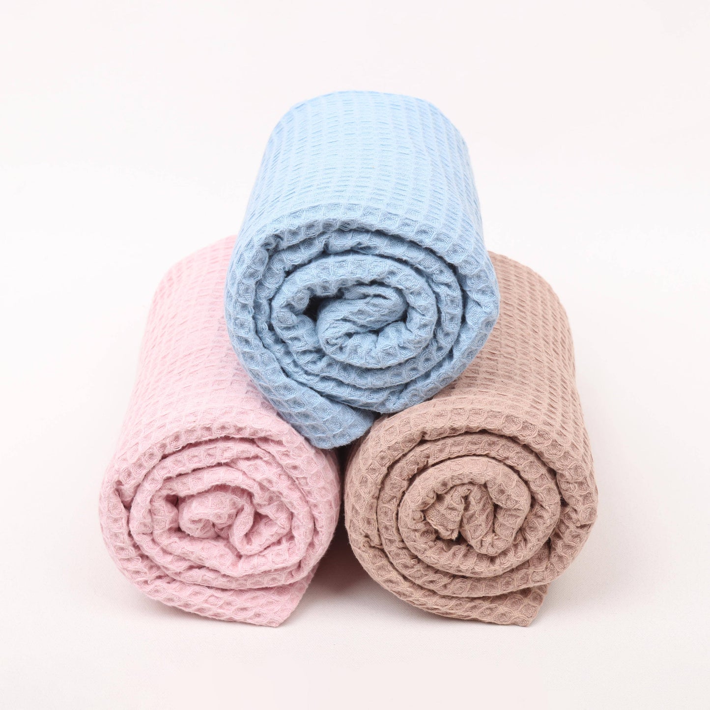 Waffle Texture Organic Cotton Hand & Bath Towel