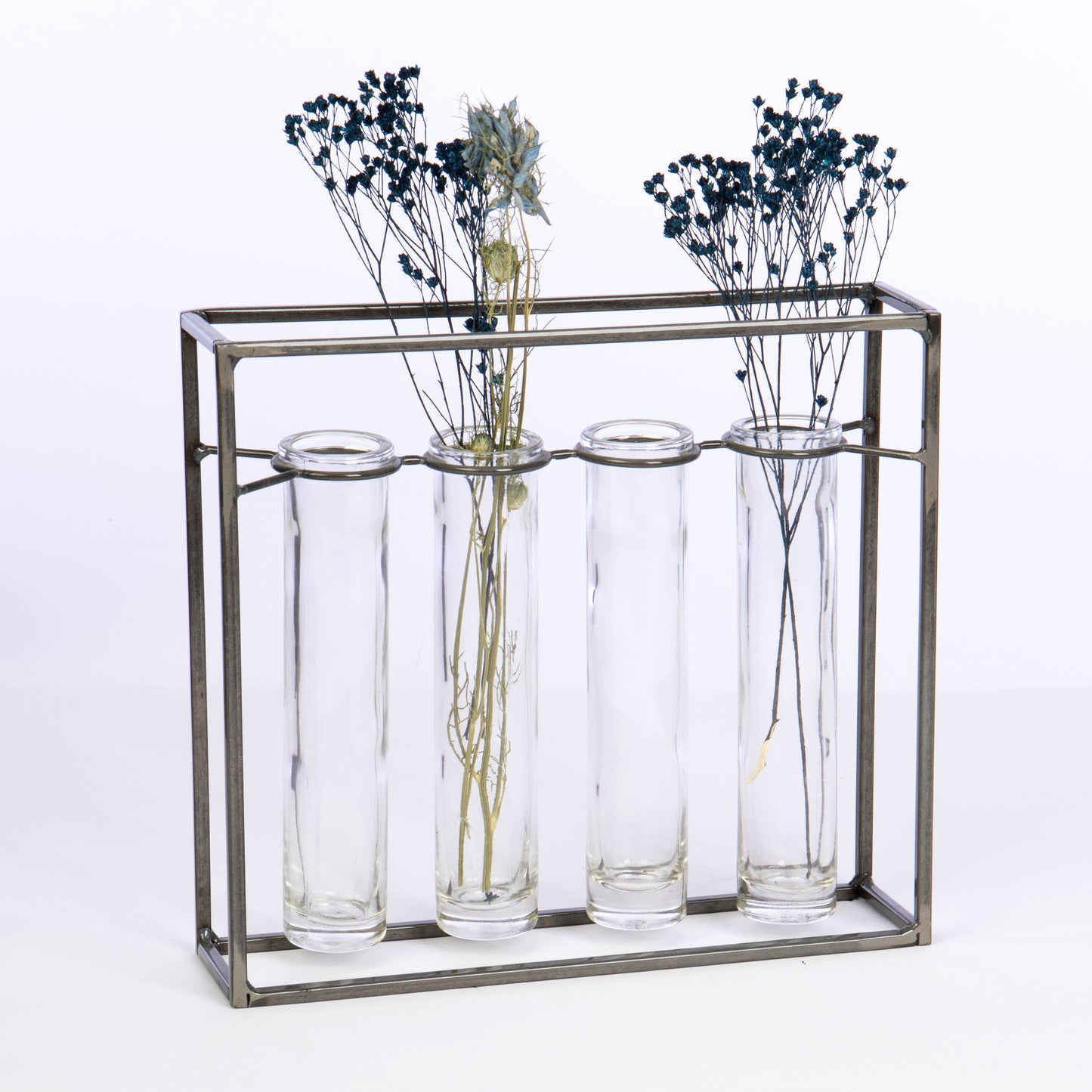 RECT 4-GLASS/METAL VASE **MM3**