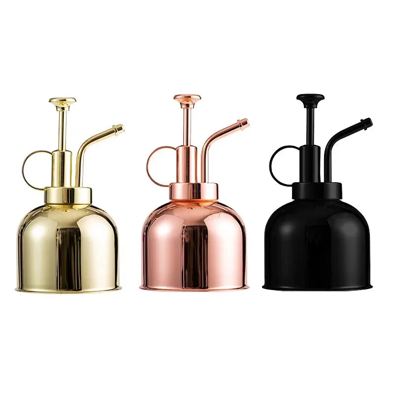 300ML Plant Flower Watering Can Sprayer Mini Stainless Steel Vintage Kettle Durable Spraying Hairdressing Pot Mister Garden Tool