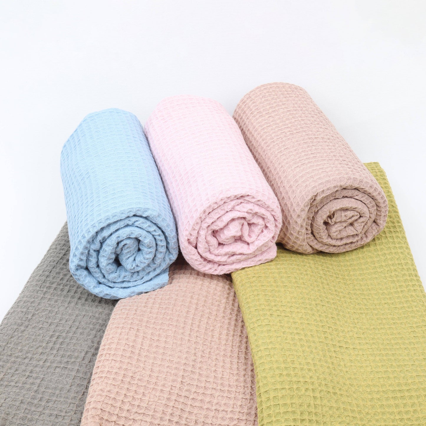Waffle Texture Organic Cotton Hand & Bath Towel
