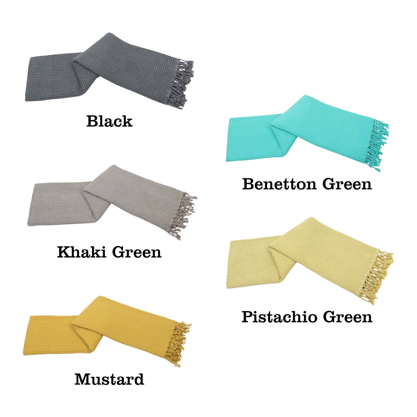 Waffle Texture Organic Cotton Hand & Bath Towel