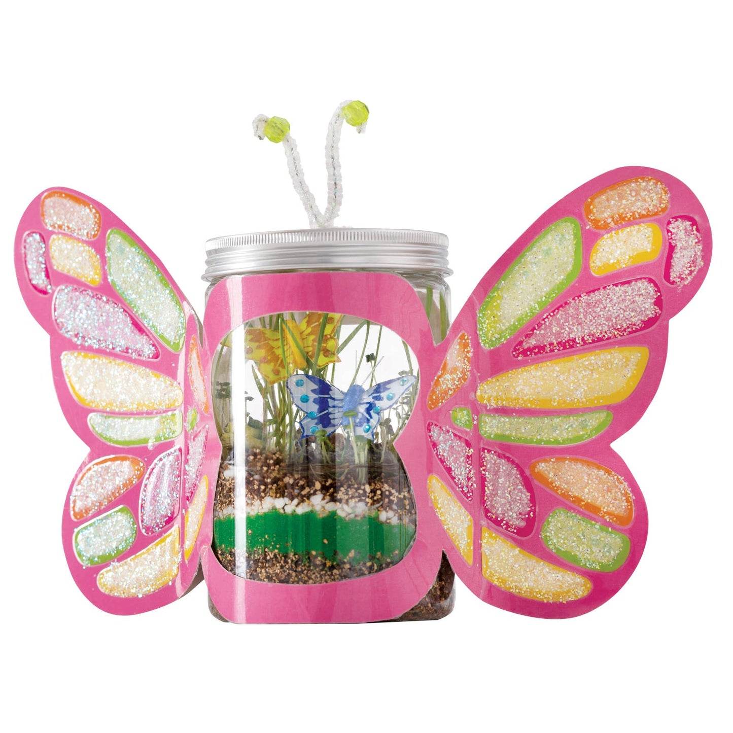 Sparkle N' Grow Butterfly Terrarium DIY Craft Kit for Kids