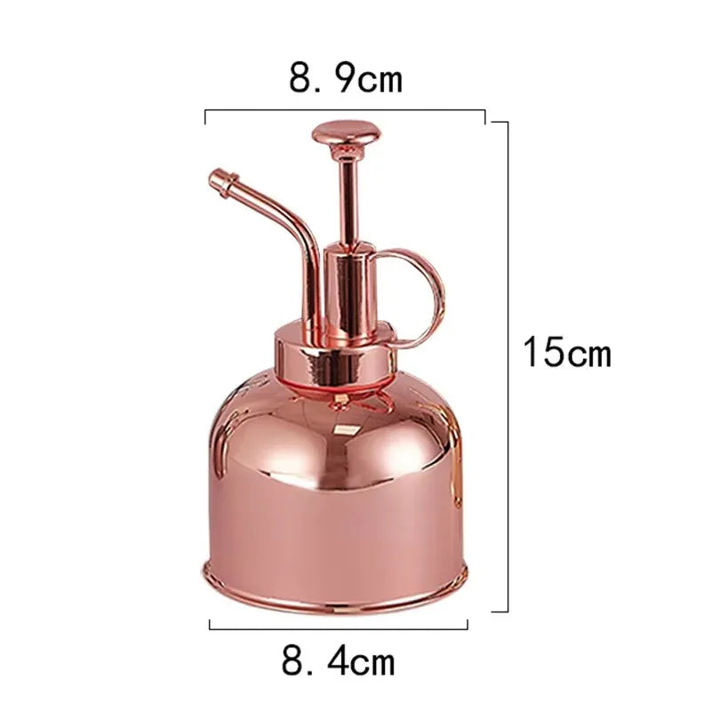 300ML Plant Flower Watering Can Sprayer Mini Stainless Steel Vintage Kettle Durable Spraying Hairdressing Pot Mister Garden Tool