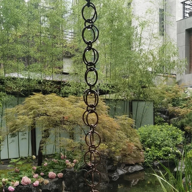 Copper Falling Water Diversion Rain Chain