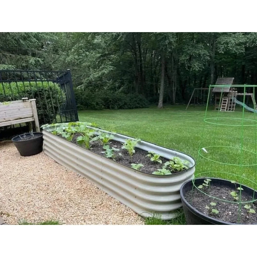 8ft X 2ft X 1.4ft Raised Garden Bed Kit Stainless Steel