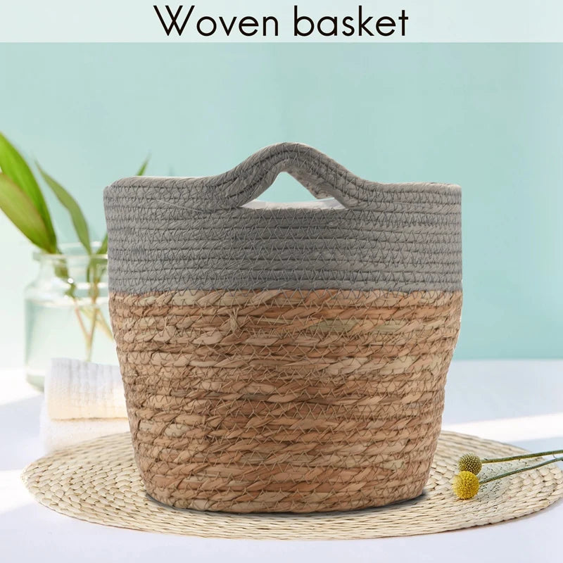 Natural Straw Woven Flower Pot