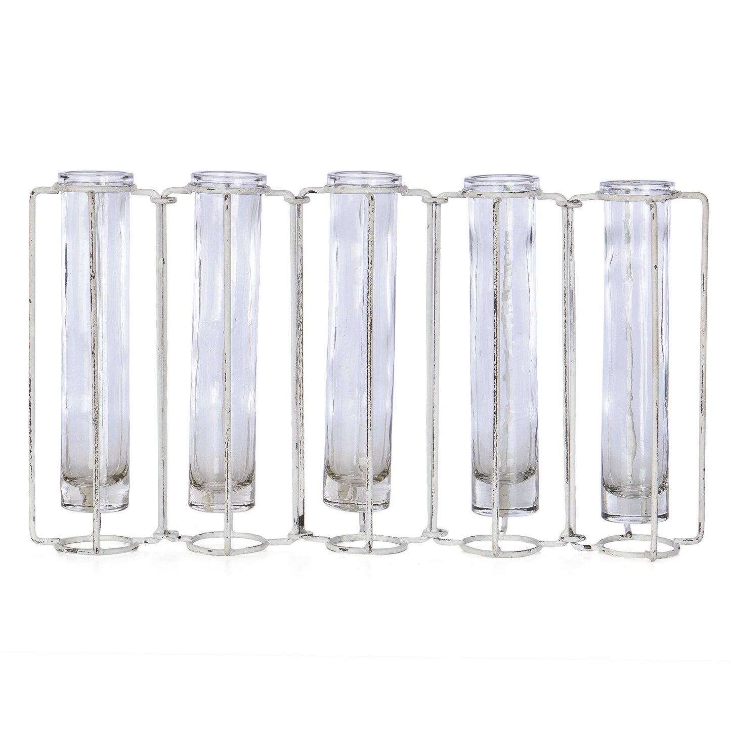 metal glass bud vase