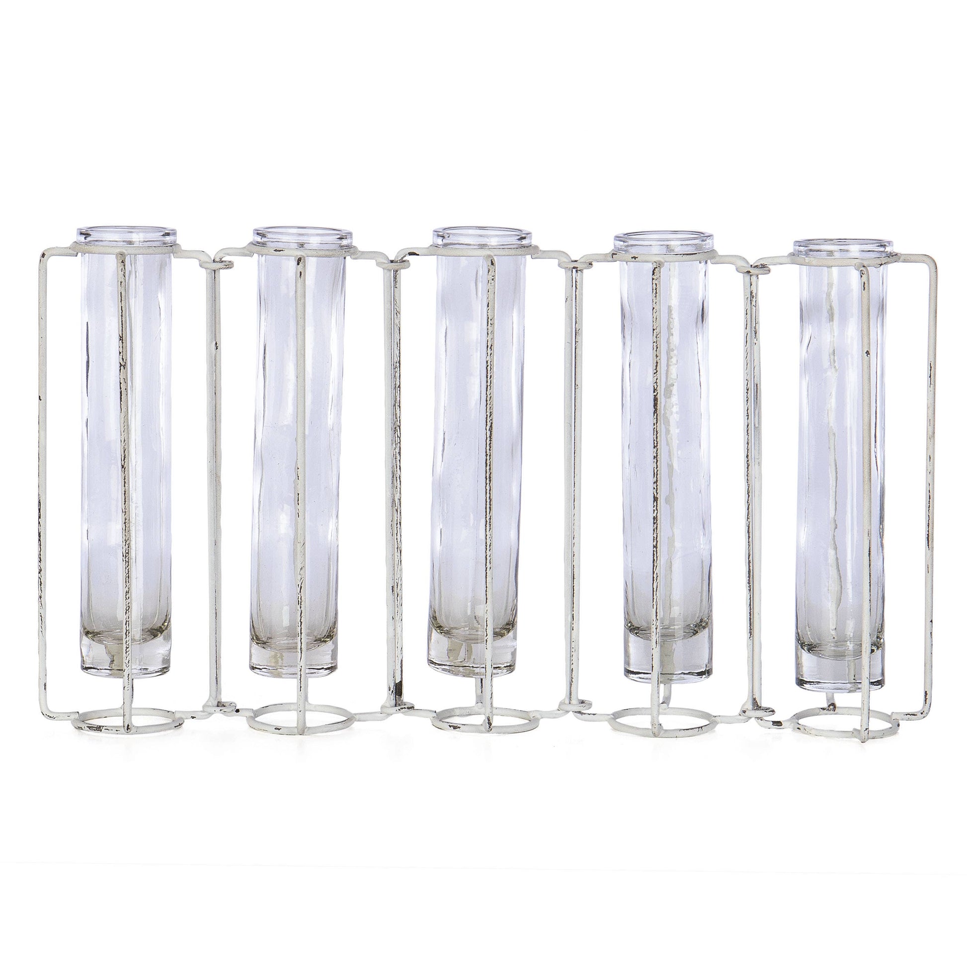 metal glass bud vase
