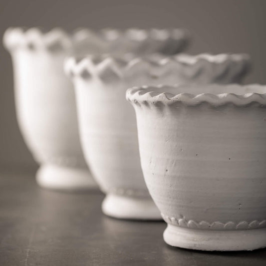 scalloped planter