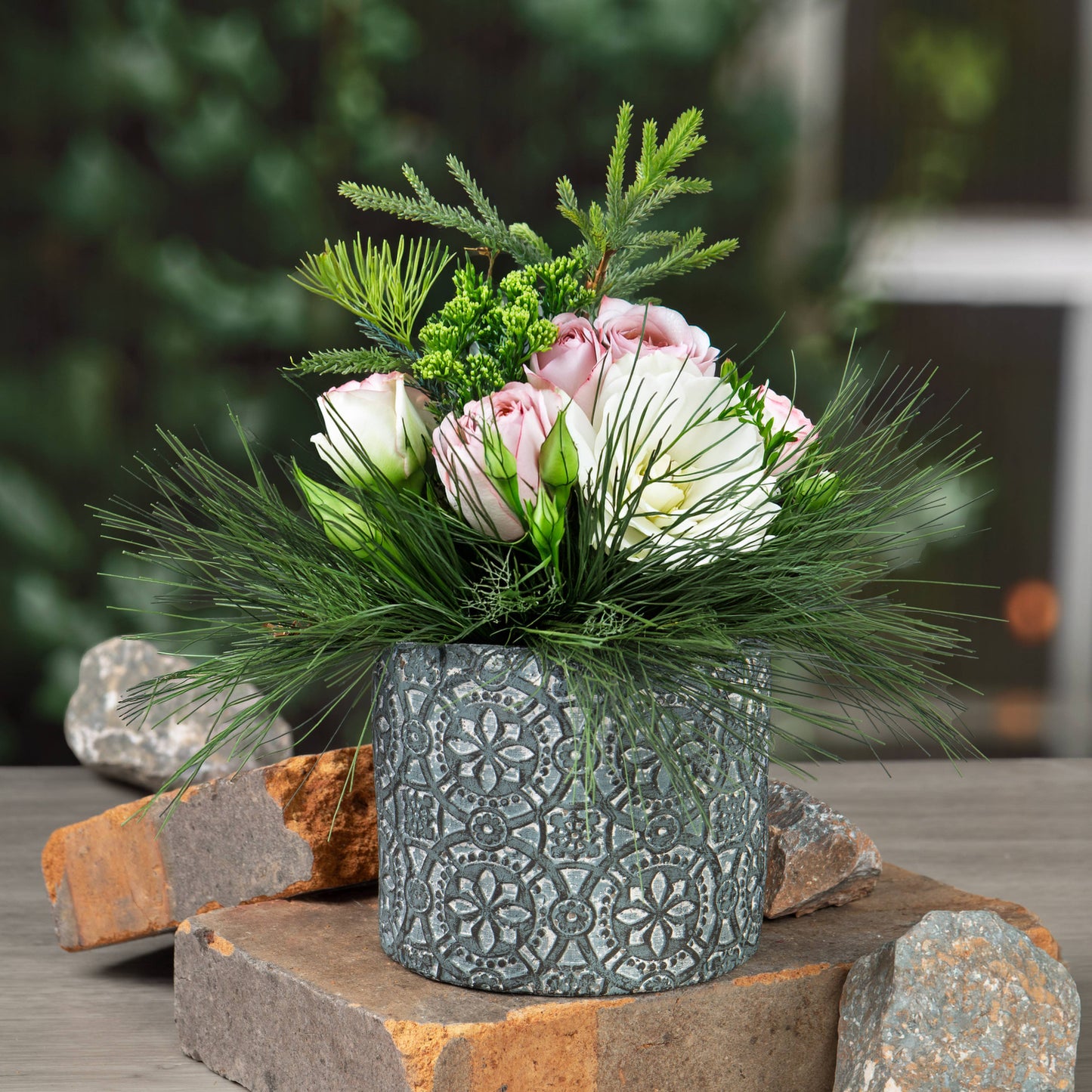 floral deco planter