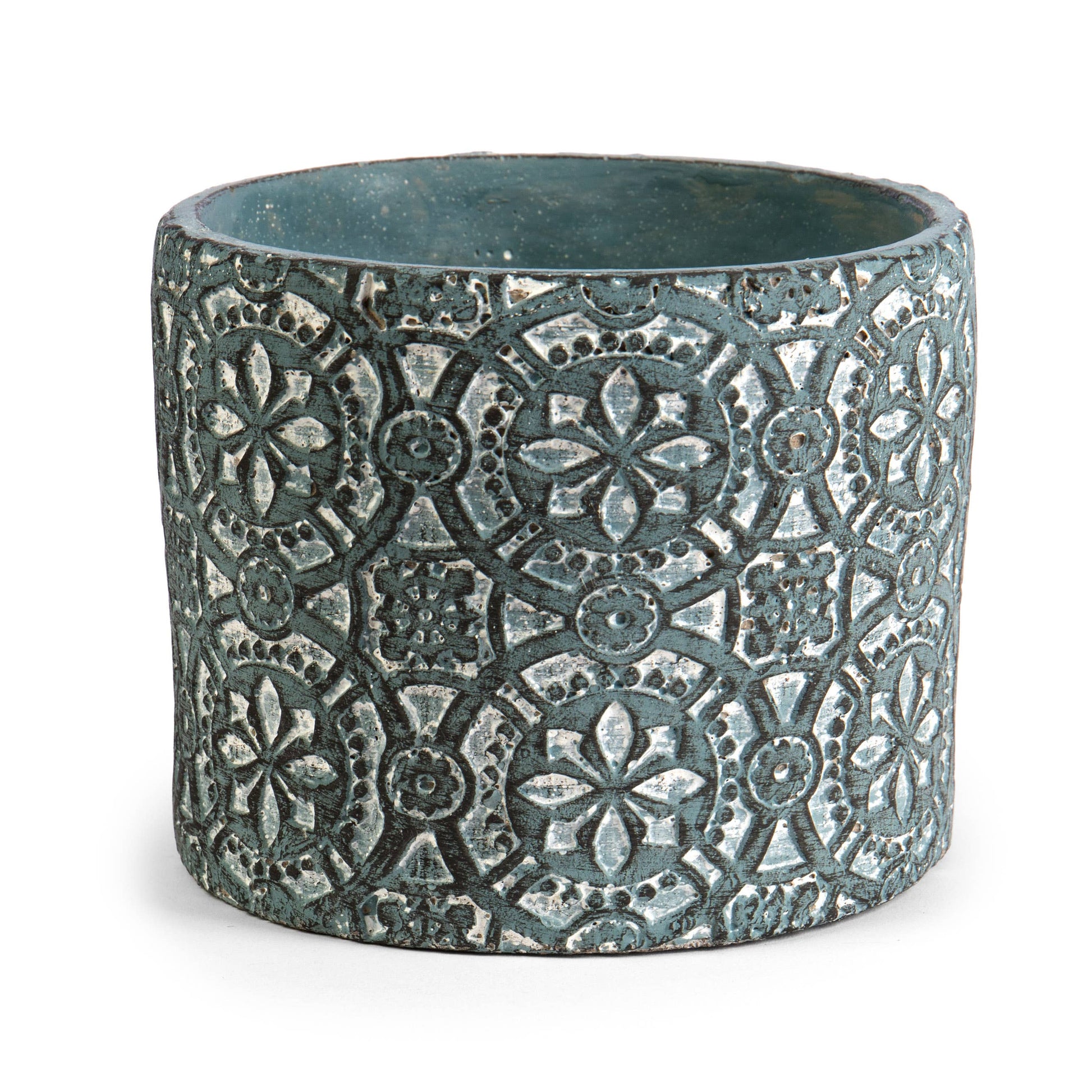 intricate floral pattern planter