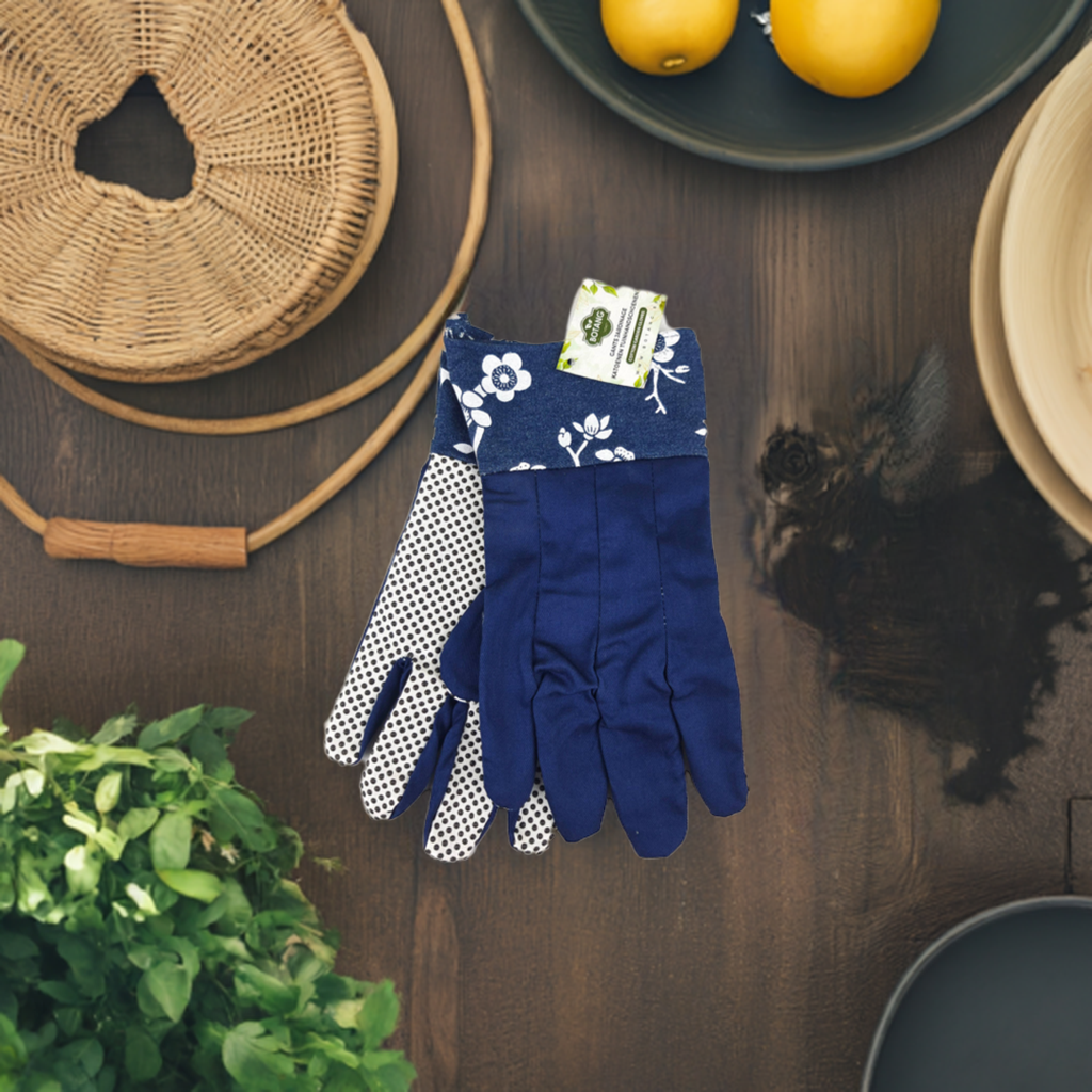 Blue Soft Garden Gloves Small/Medium