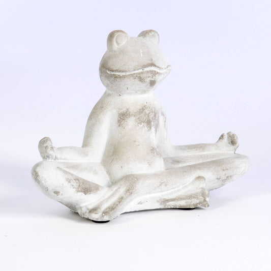 lotus frog cement deco