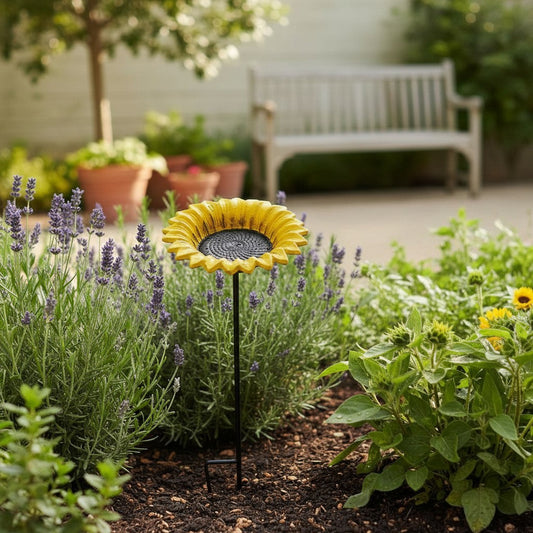 sunflower garden stake 